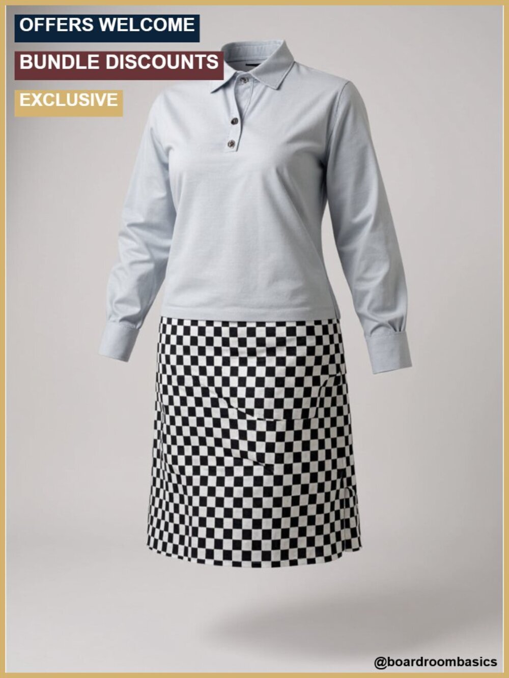 Plus Size Checkered Pencil Skirt with Slit Ruched Midi
